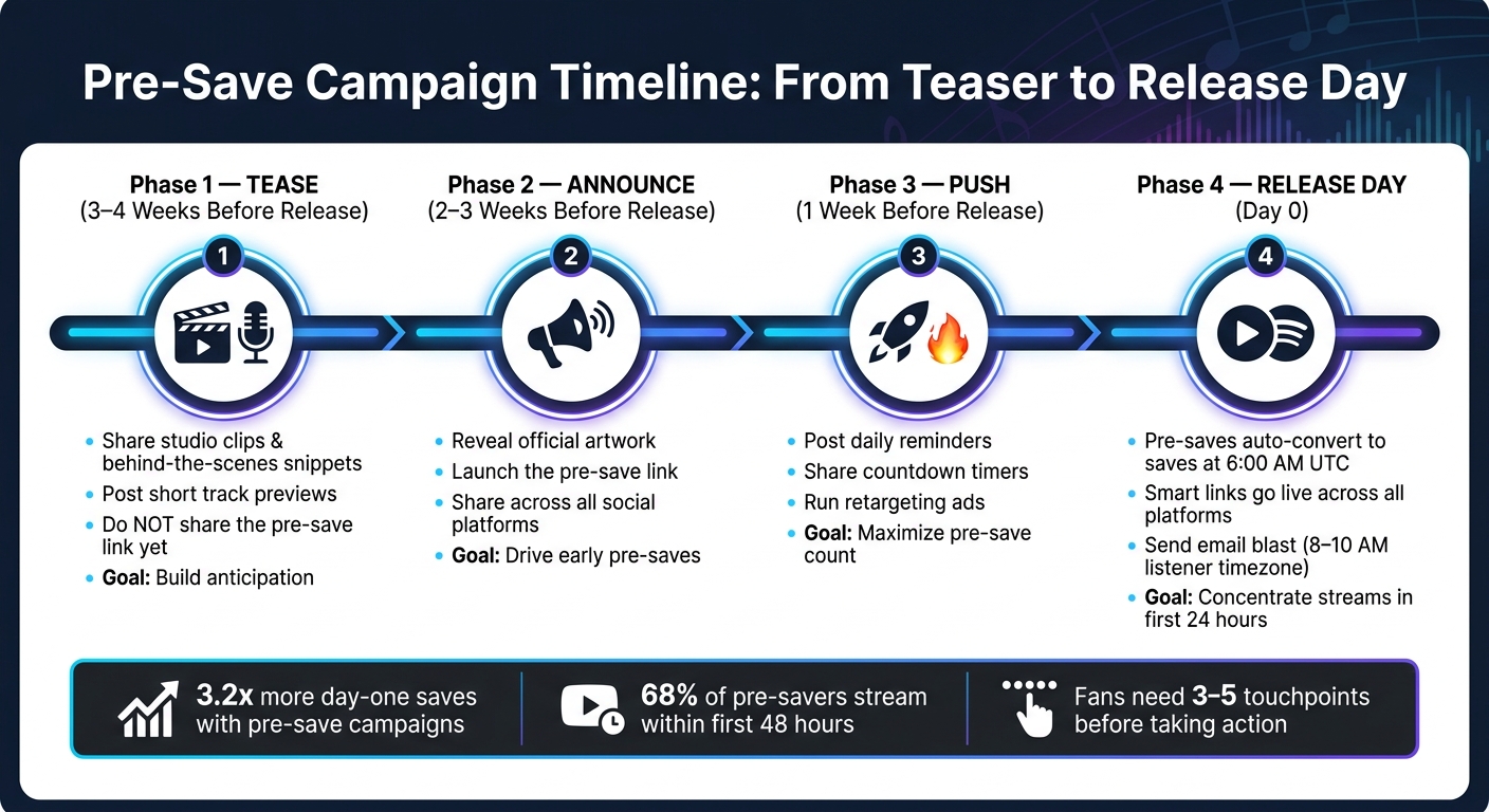 Pre-Save Campaign Timeline: From Teaser to Release Day