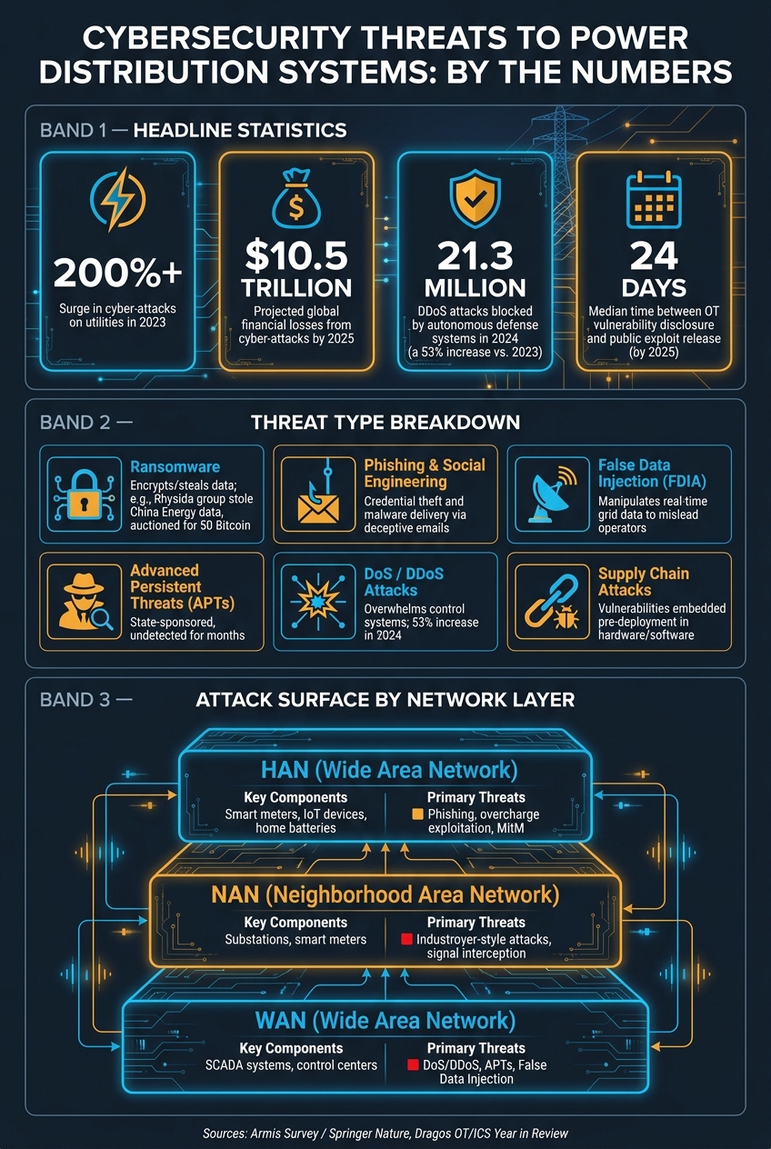 Cybersecurity Threats to Power Grids: Key Stats & Attack Surface