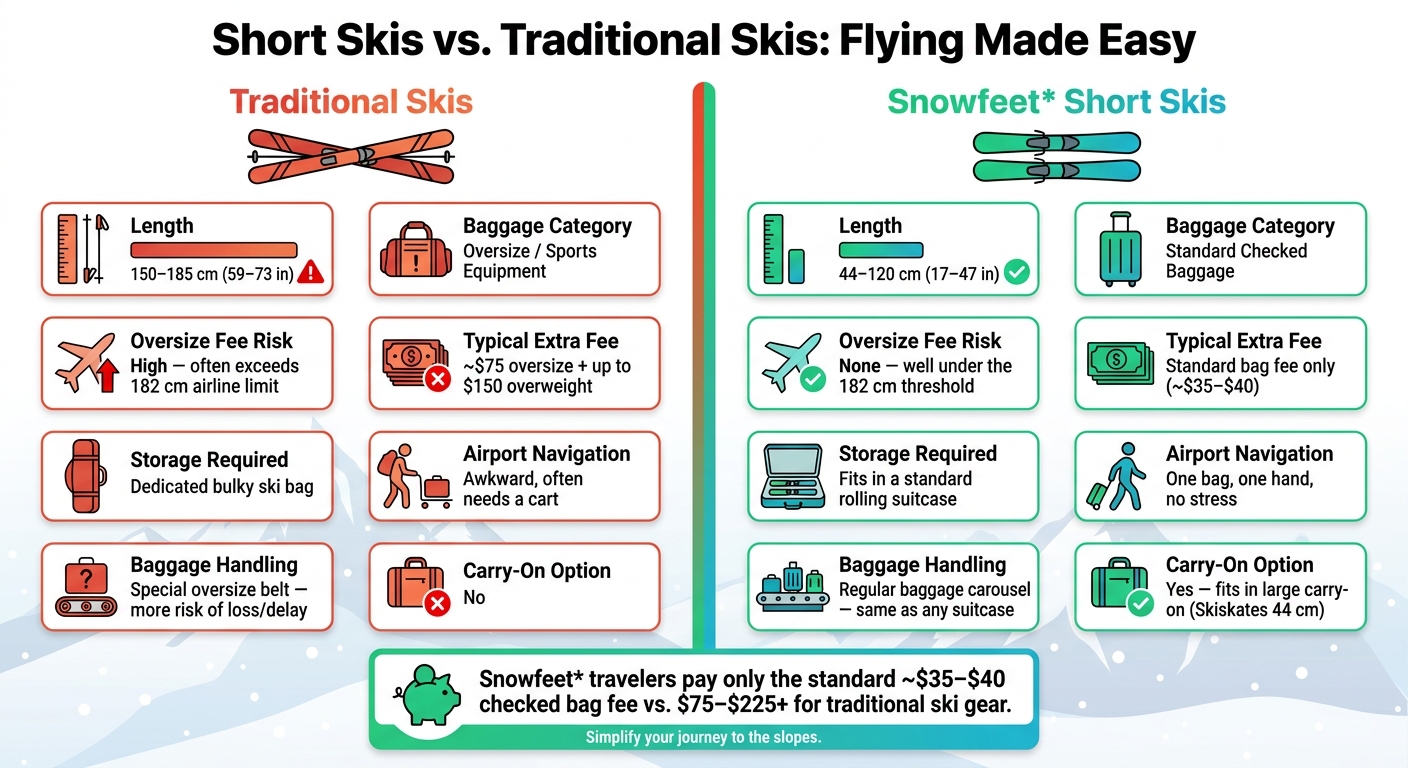 Short Skis vs. Traditional Skis: Airline Travel Comparison