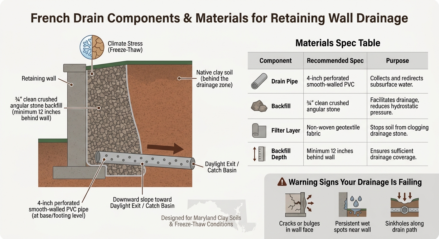 French Drains vs. Other Retaining Wall Drainage Solutions