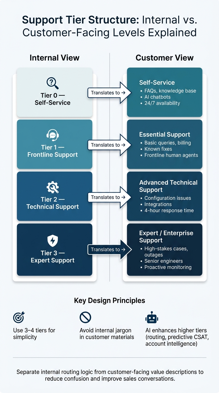 Support Tier Structure: Internal vs. Customer-Facing Levels Explained