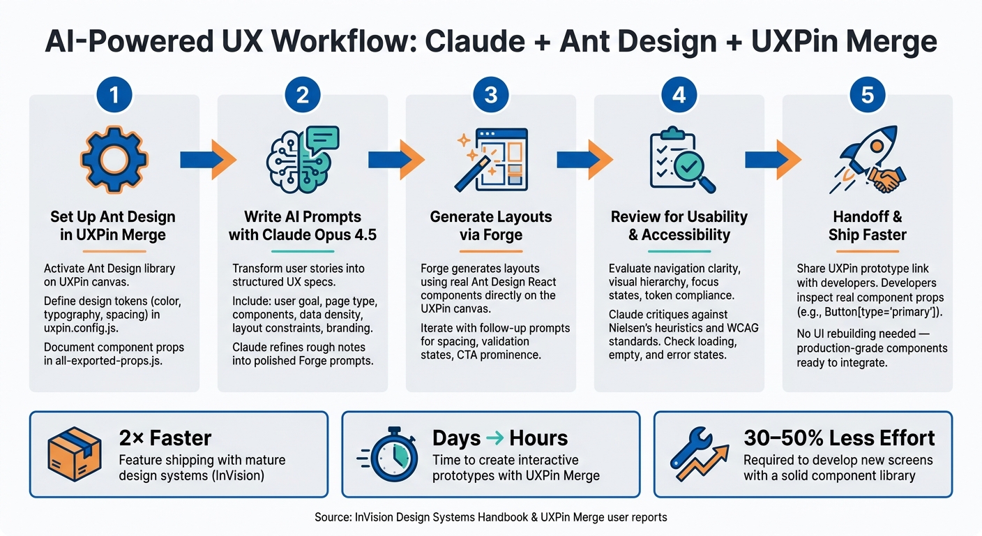 AI-Powered UX Workflow: Claude + Ant Design + UXPin Merge