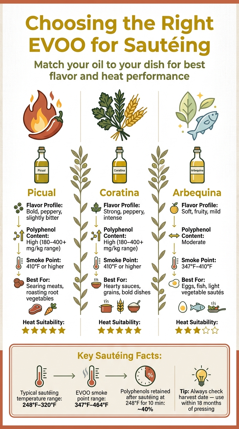 EVOO Varieties for Sautéing: Flavor, Heat & Best Uses