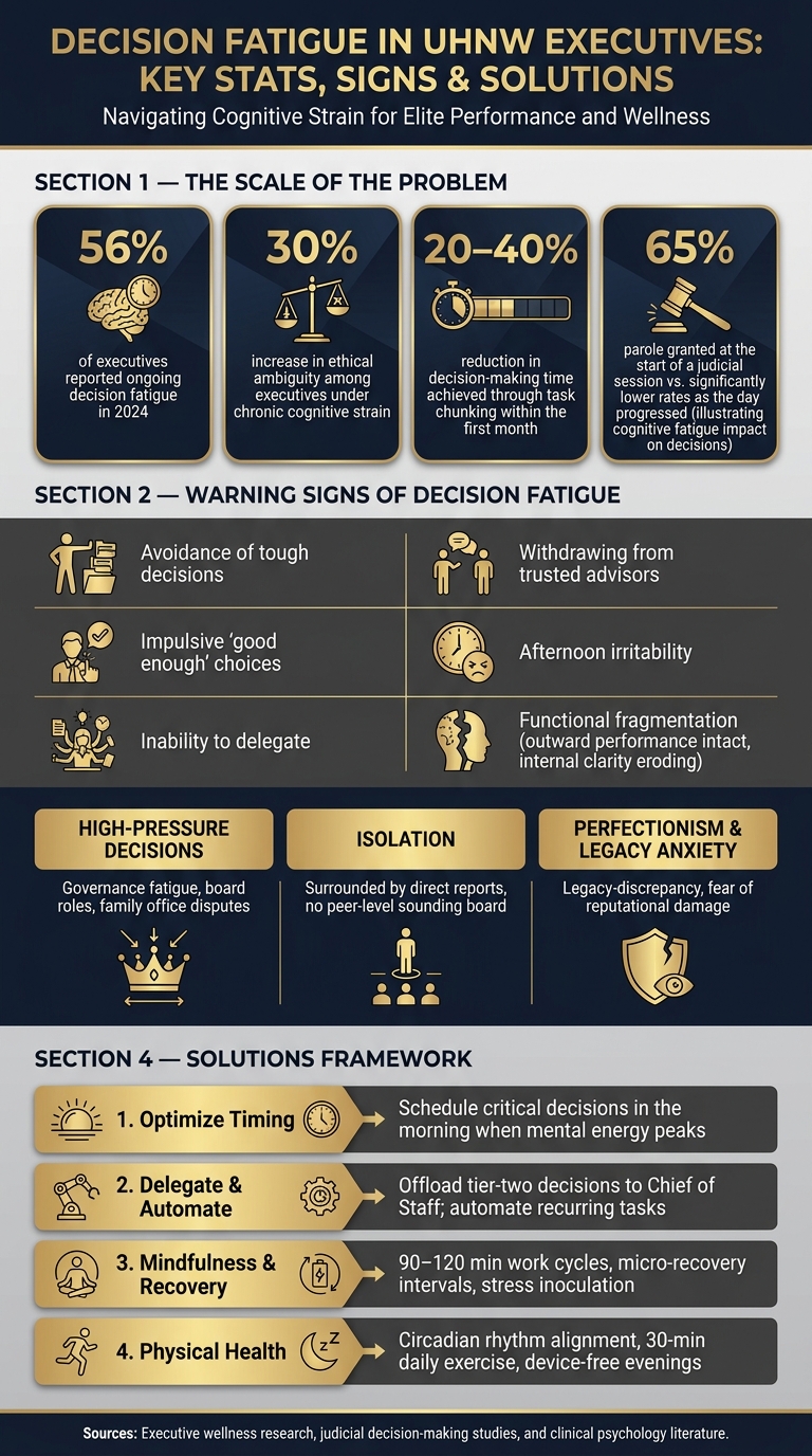 Decision Fatigue in UHNW Executives: Key Stats, Signs & Solutions