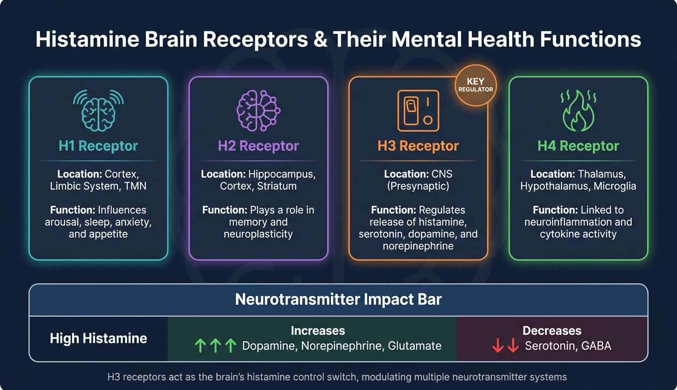 Histamine Brain Receptors & Their Mental Health Functions