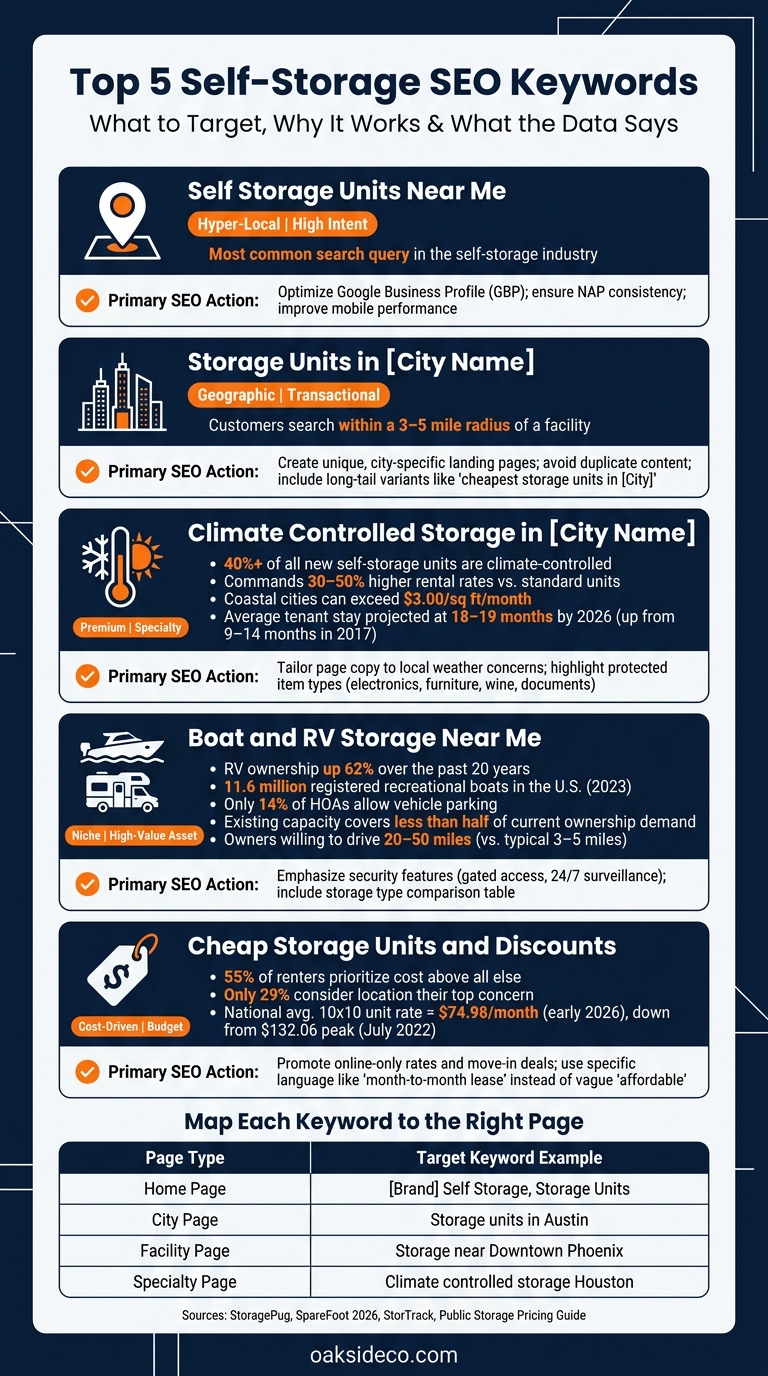 Top 5 Self-Storage Keywords: Stats, Intent & SEO Strategy