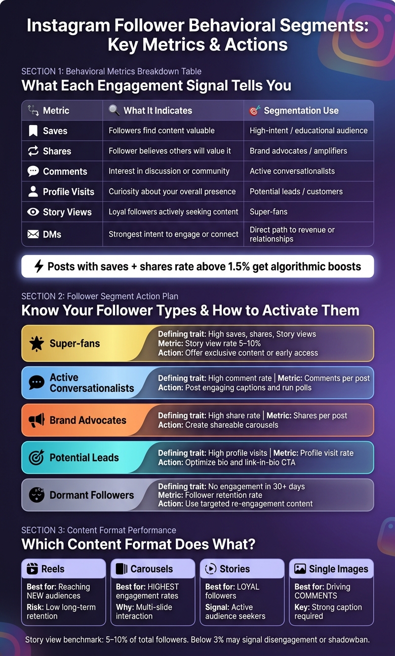 Instagram Follower Behavioral Segments: Metrics & Actions