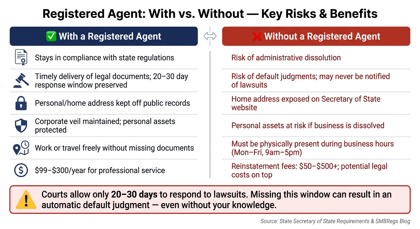 Registered Agent: With vs. Without - Key Risks & Benefits