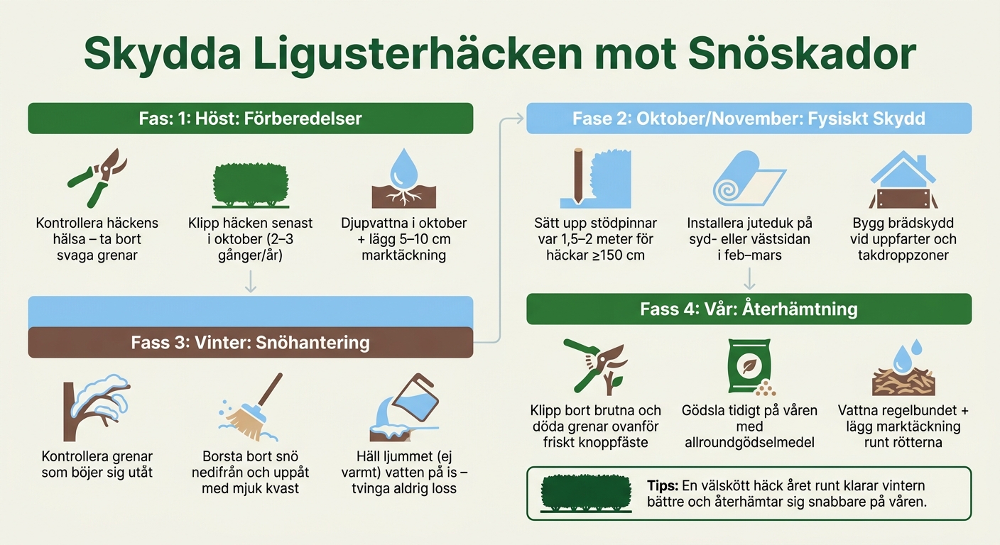 Skydda Ligusterhäcken mot Snöskador – Steg-för-Steg Guide