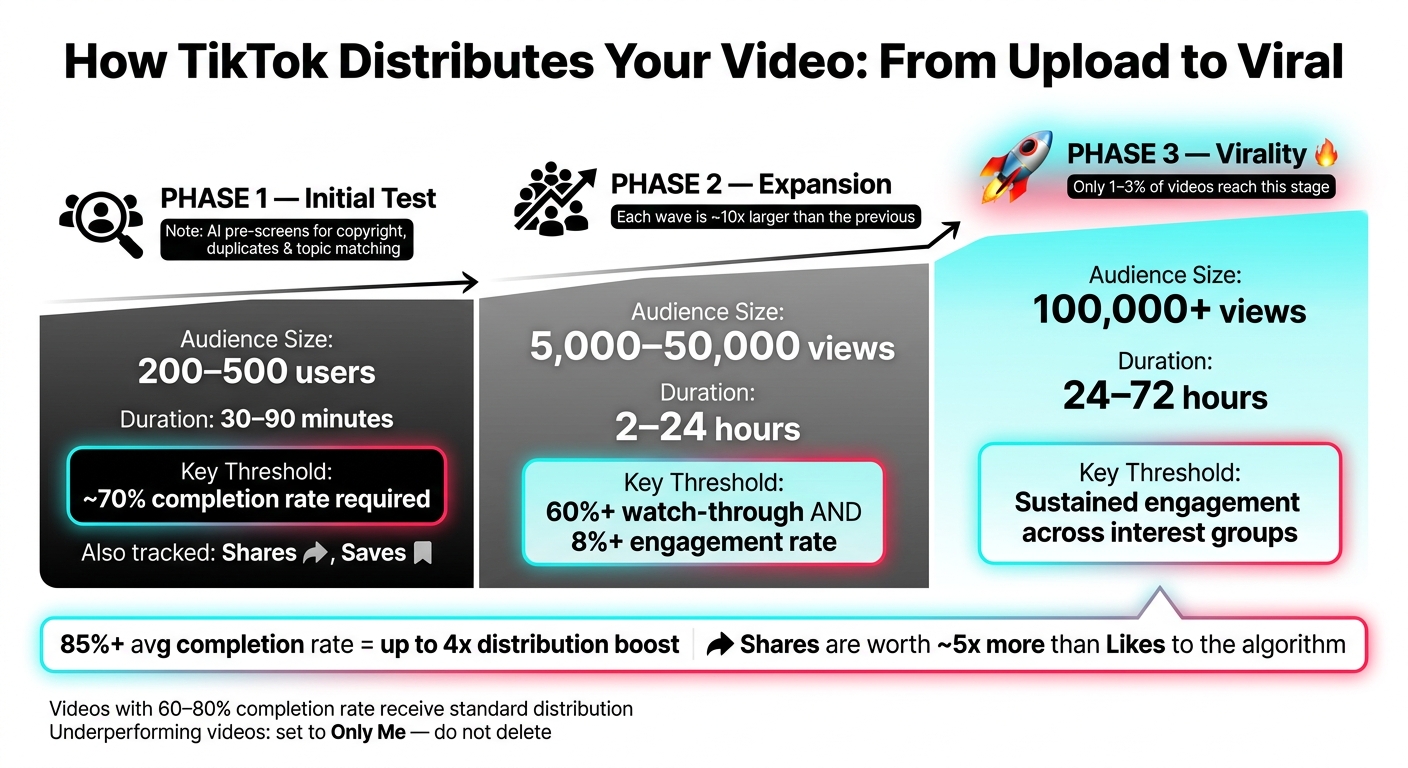 TikTok For You Page: Video Distribution Phases Explained