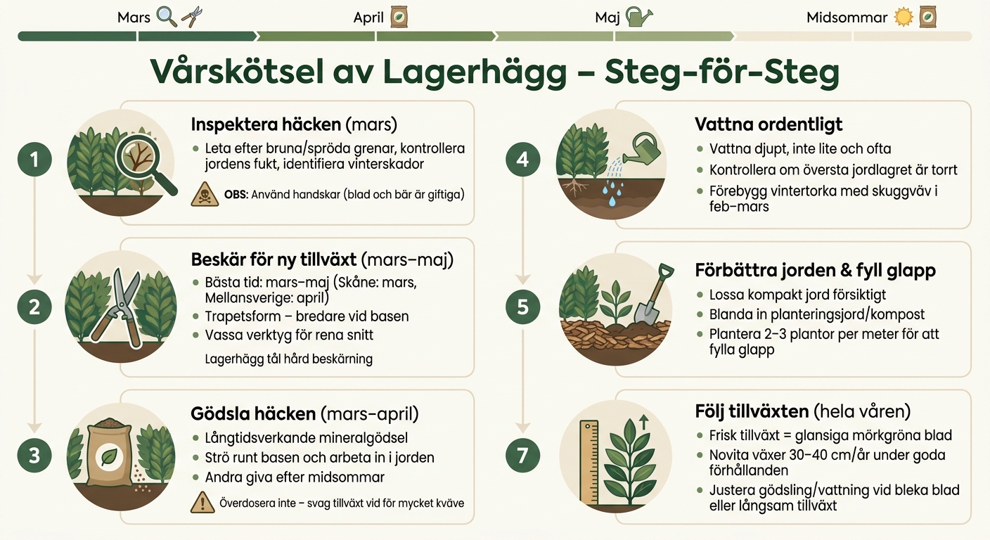 Vårskötsel av Lagerhägg – Steg-för-Steg Guide