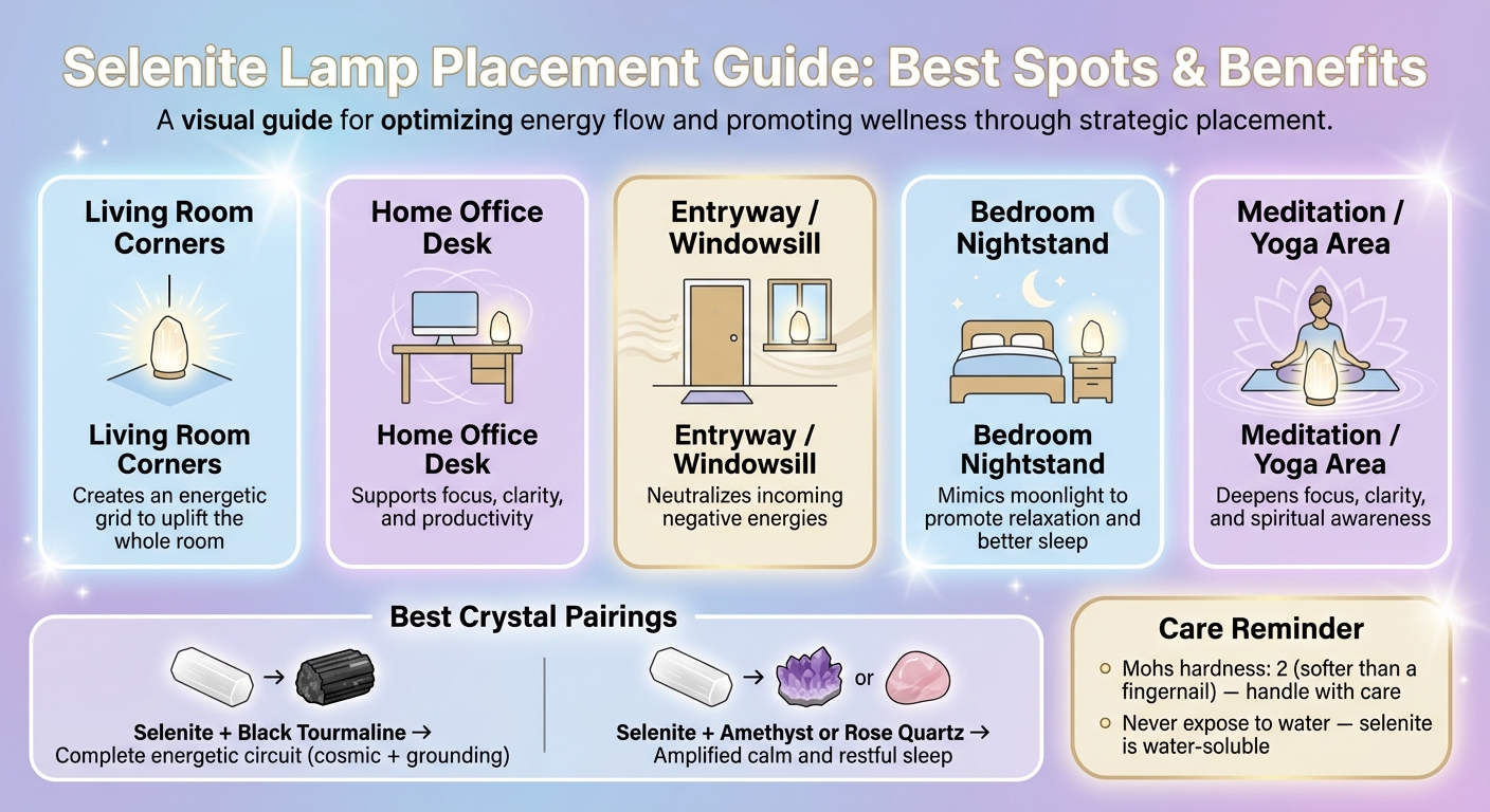 Selenite Lamp Placement Guide: Best Spots & Benefits