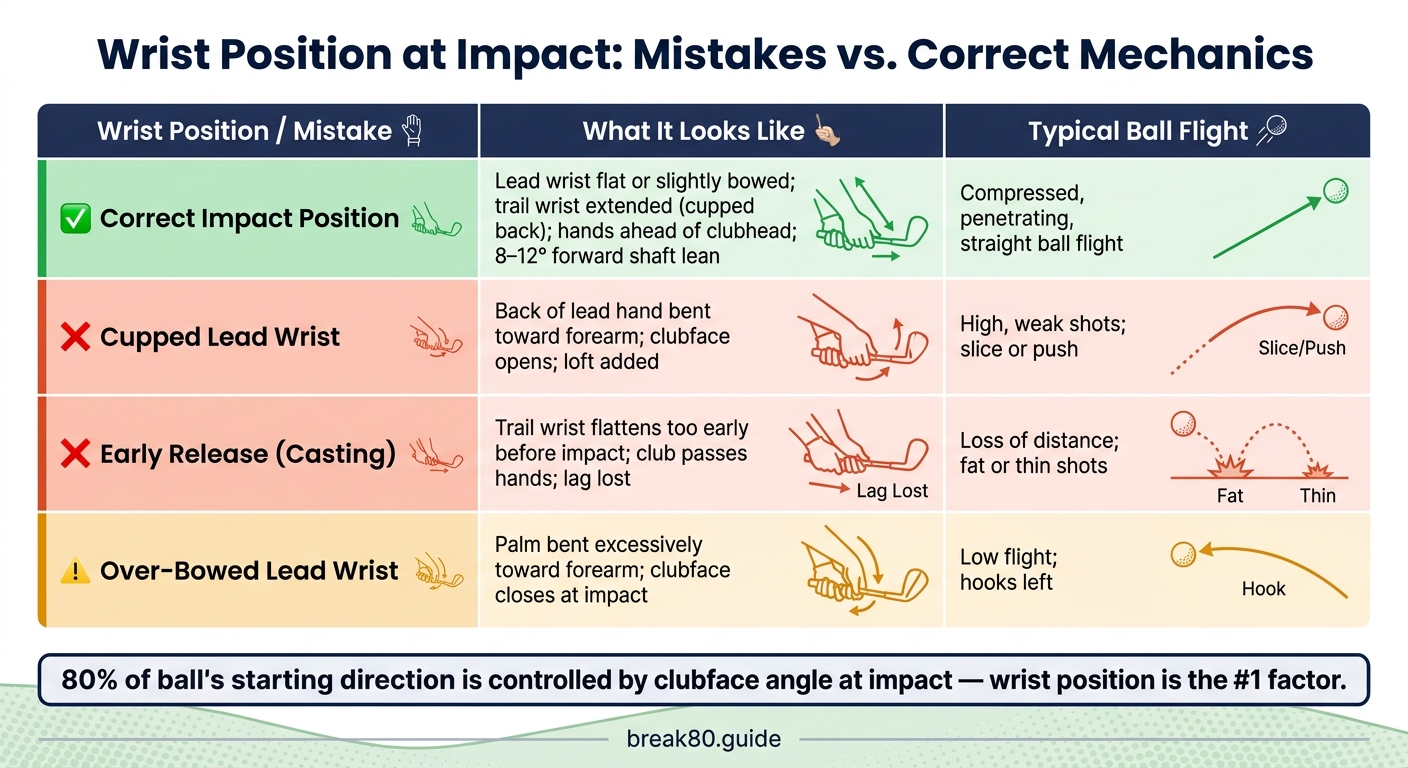 Golf Wrist Position at Impact: Common Mistakes vs. Correct Mechanics