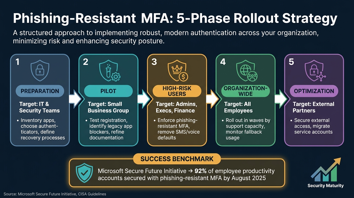 Phishing-Resistant MFA Implementation Roadmap: 5-Phase Rollout