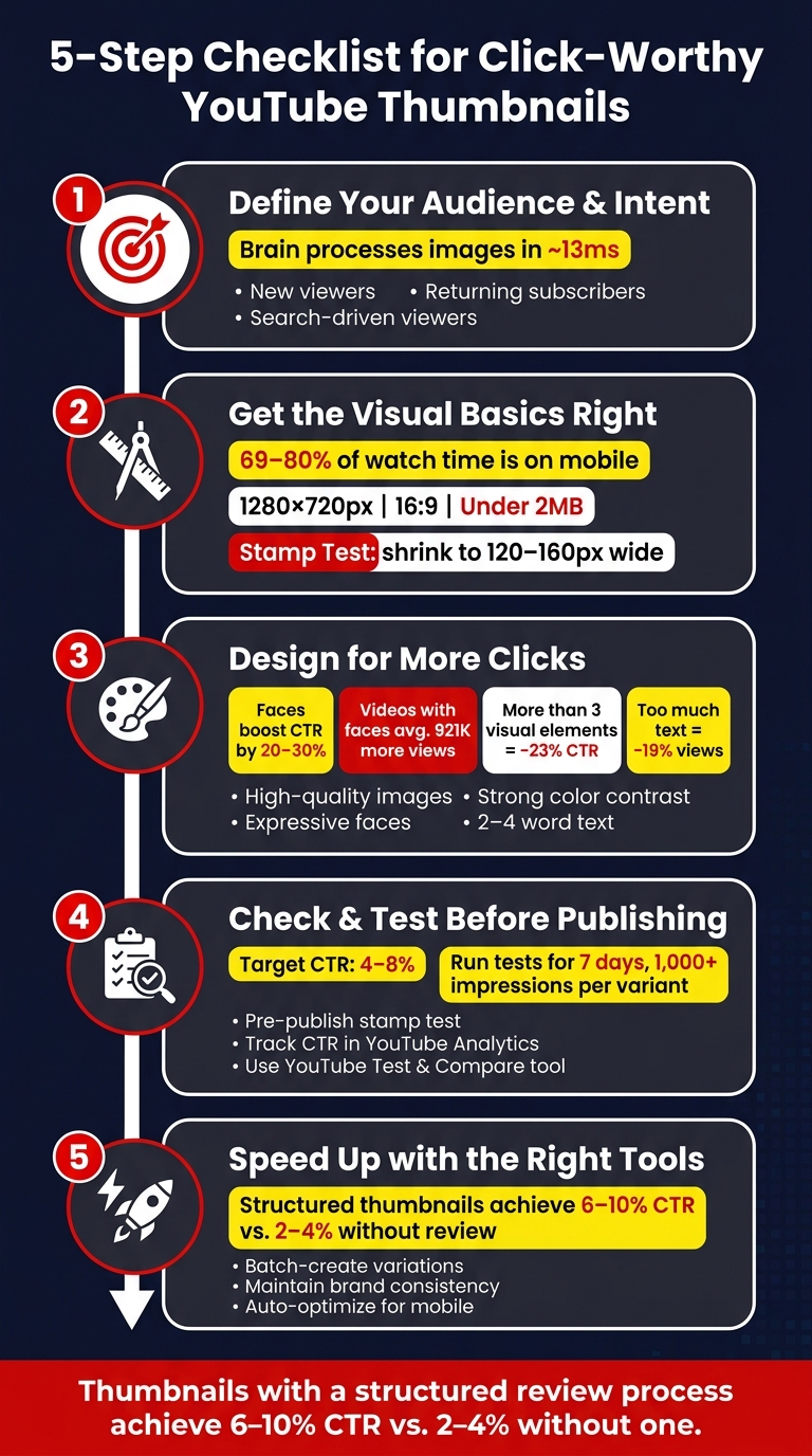 5-Step Checklist for Creating Click-Worthy YouTube Thumbnails