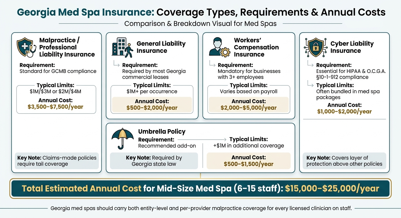 Georgia Med Spa Insurance Coverage Guide: Types, Requirements & Costs