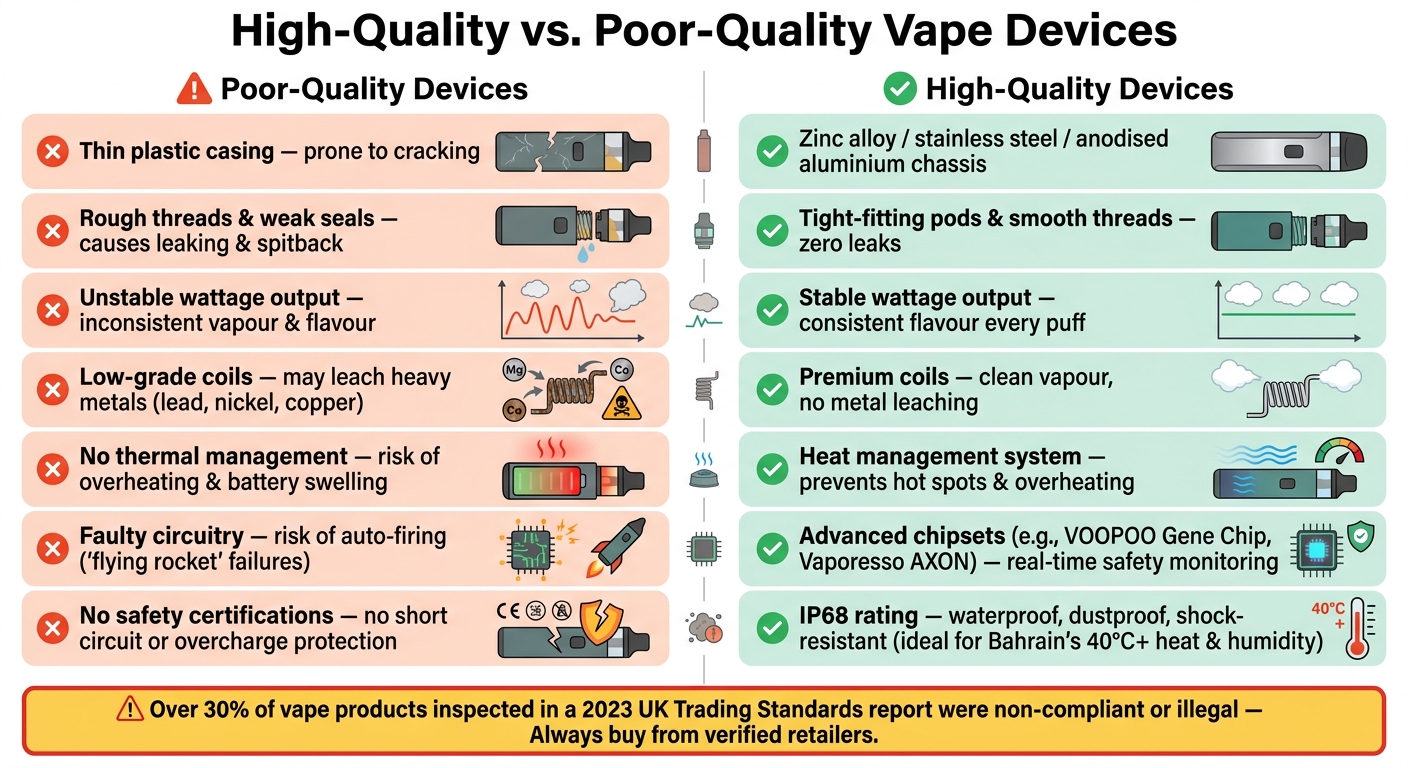 Why Build Quality Matters In Vaping 3 High-quality vs. Poor-quality vape devices: key differences