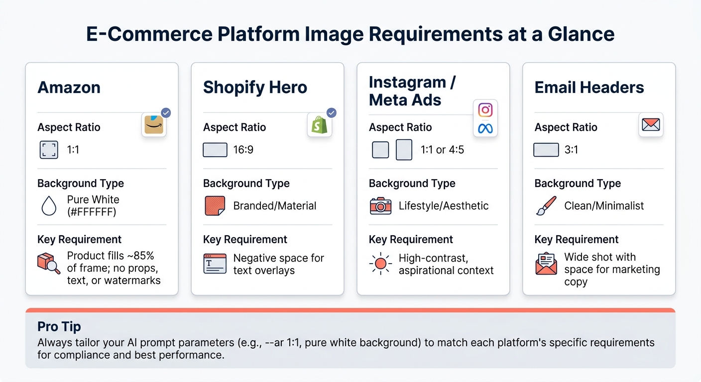 E-Commerce Platform Image Requirements at a Glance