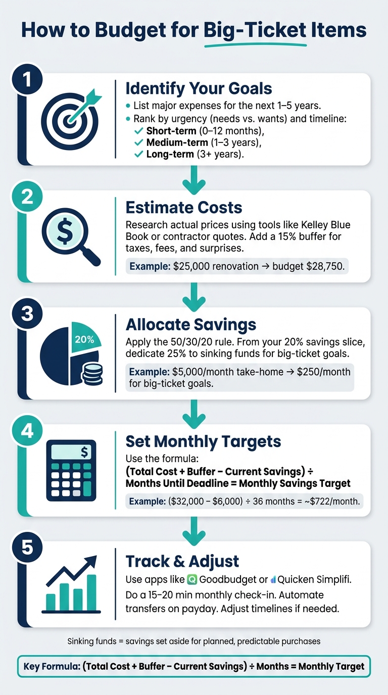 How to Budget for Big-Ticket Items: 5-Step Process
