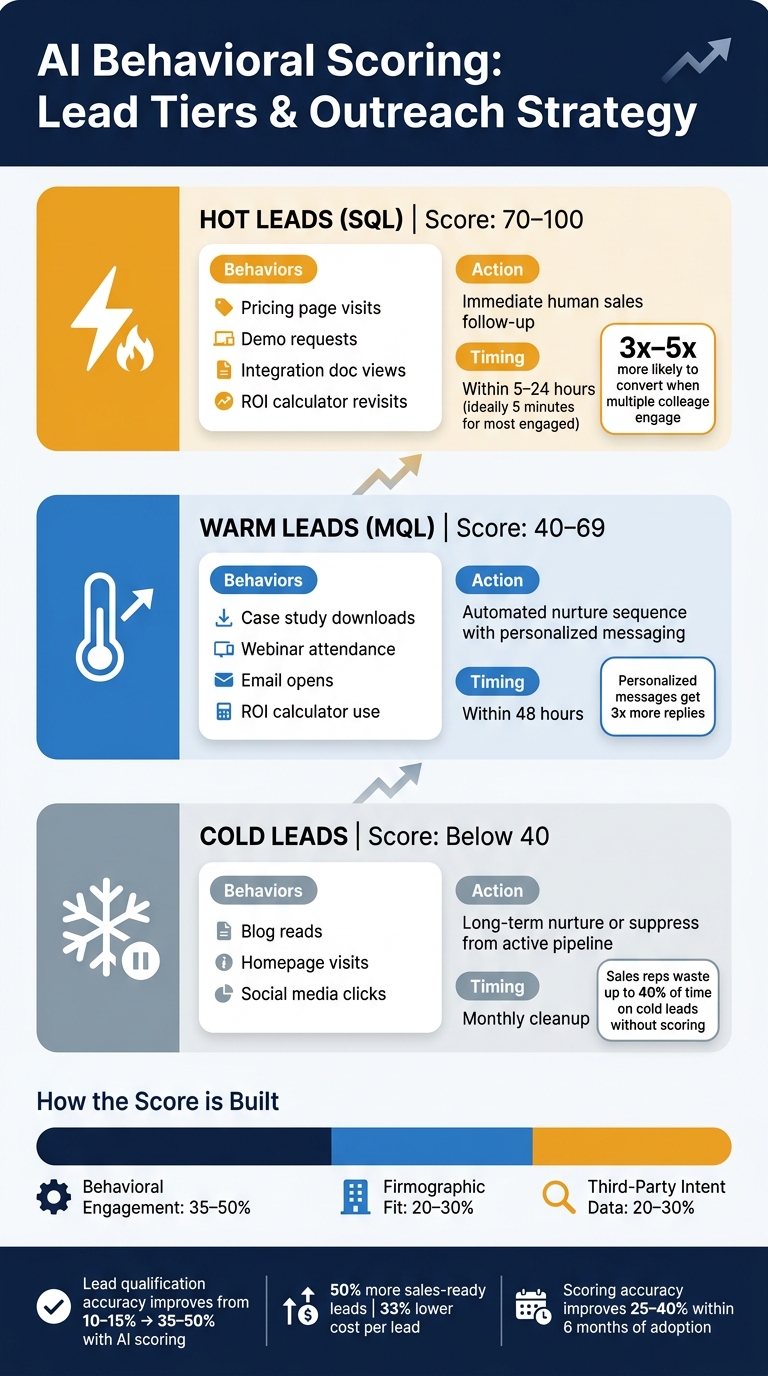 AI Behavioral Scoring: Lead Tiers, Score Ranges & Outreach Strategy