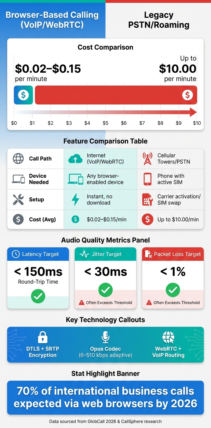 Browser-Based Calling vs. Traditional Phone Systems: Cost, Quality & Features