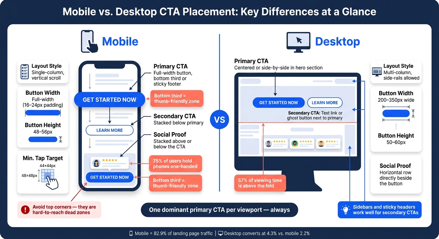 Mobile vs. Desktop CTA Placement: Key Differences at a Glance