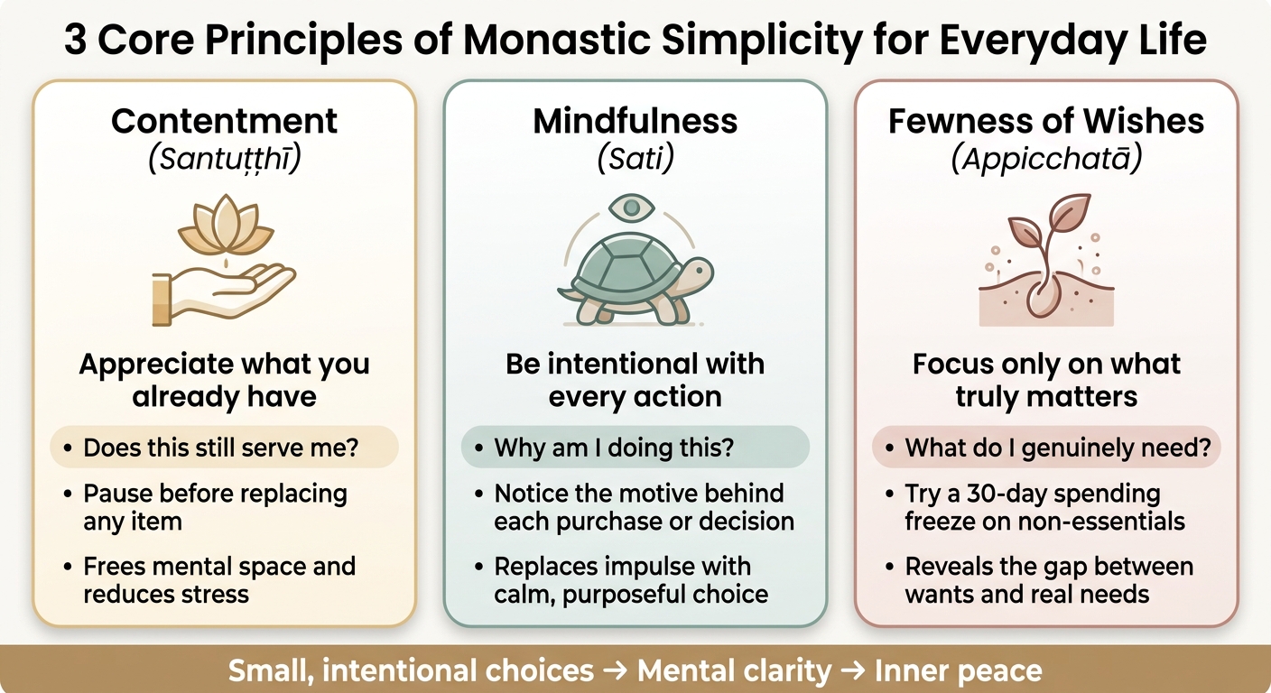 3 Core Principles of Monastic Simplicity for Everyday Life