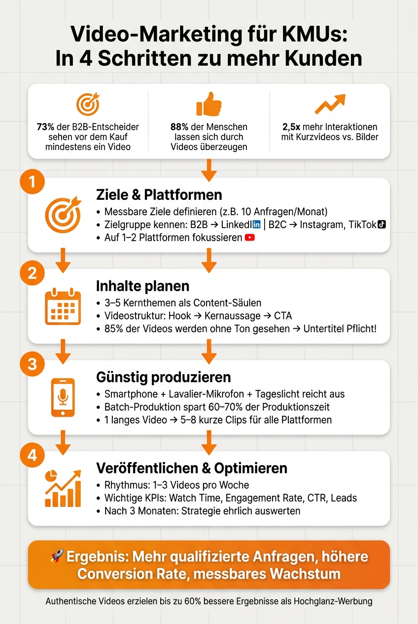 Video-Marketing für KMUs: 4-Schritte-Strategie für mehr Kunden