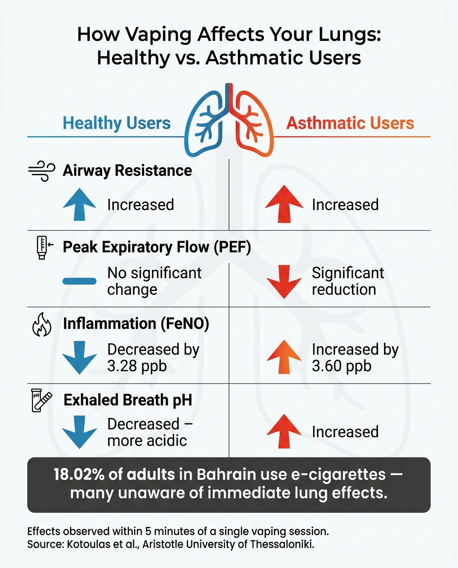 How Vaping Affects Lung Health 3 How vaping affects healthy vs. Asthmatic lungs: immediate effects
