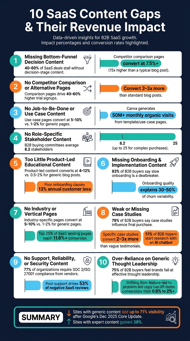 10 SaaS Content Gaps: Key Stats & Conversion Impact