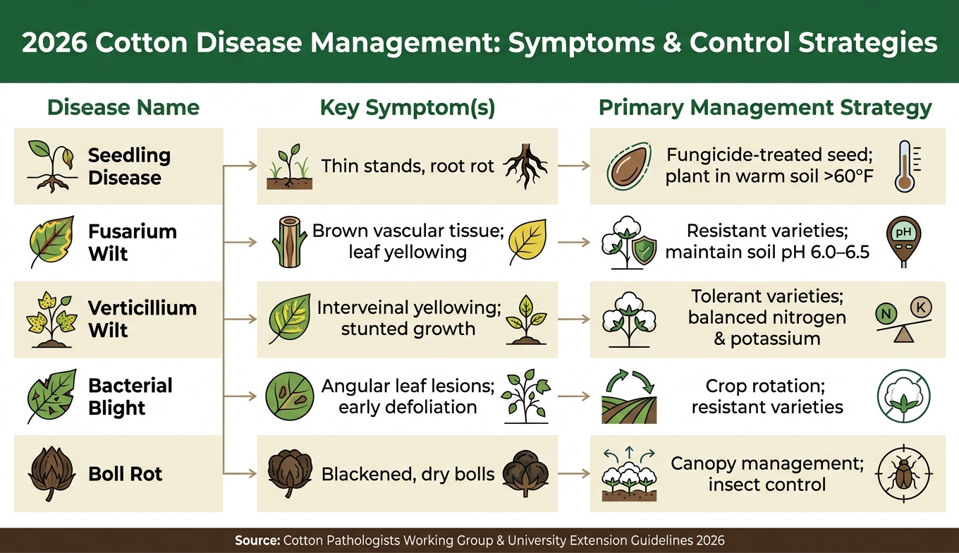 2026 Cotton Disease Management: Symptoms & Control Strategies