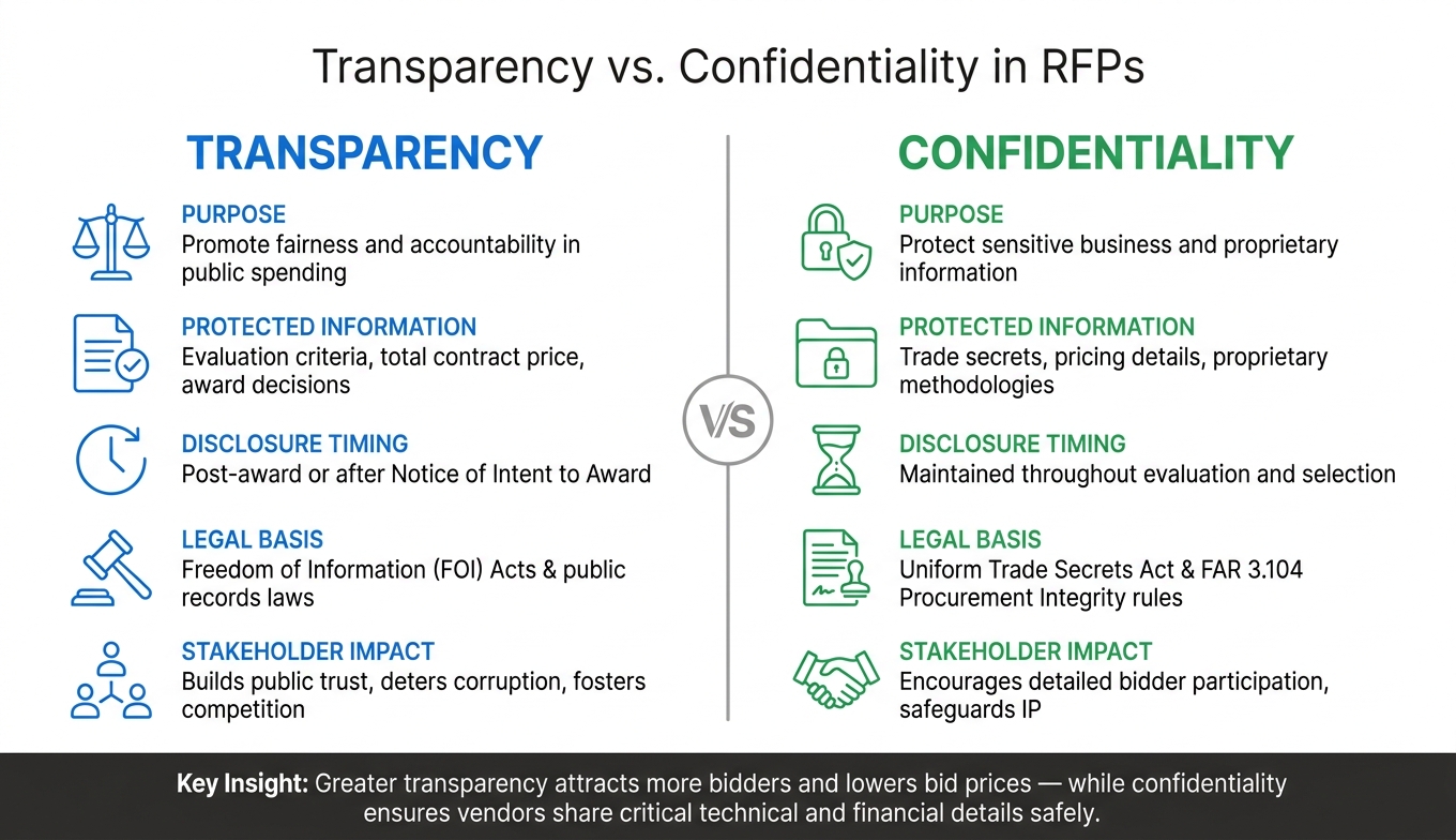 Transparency vs. Confidentiality in RFPs: Key Differences at a Glance