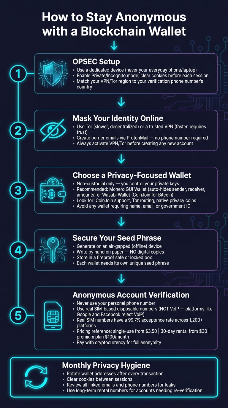 Anonymous Accounts with Blockchain Wallets: Checklist 3 How to Stay Anonymous with a Blockchain Wallet: Step-by-Step Guide
