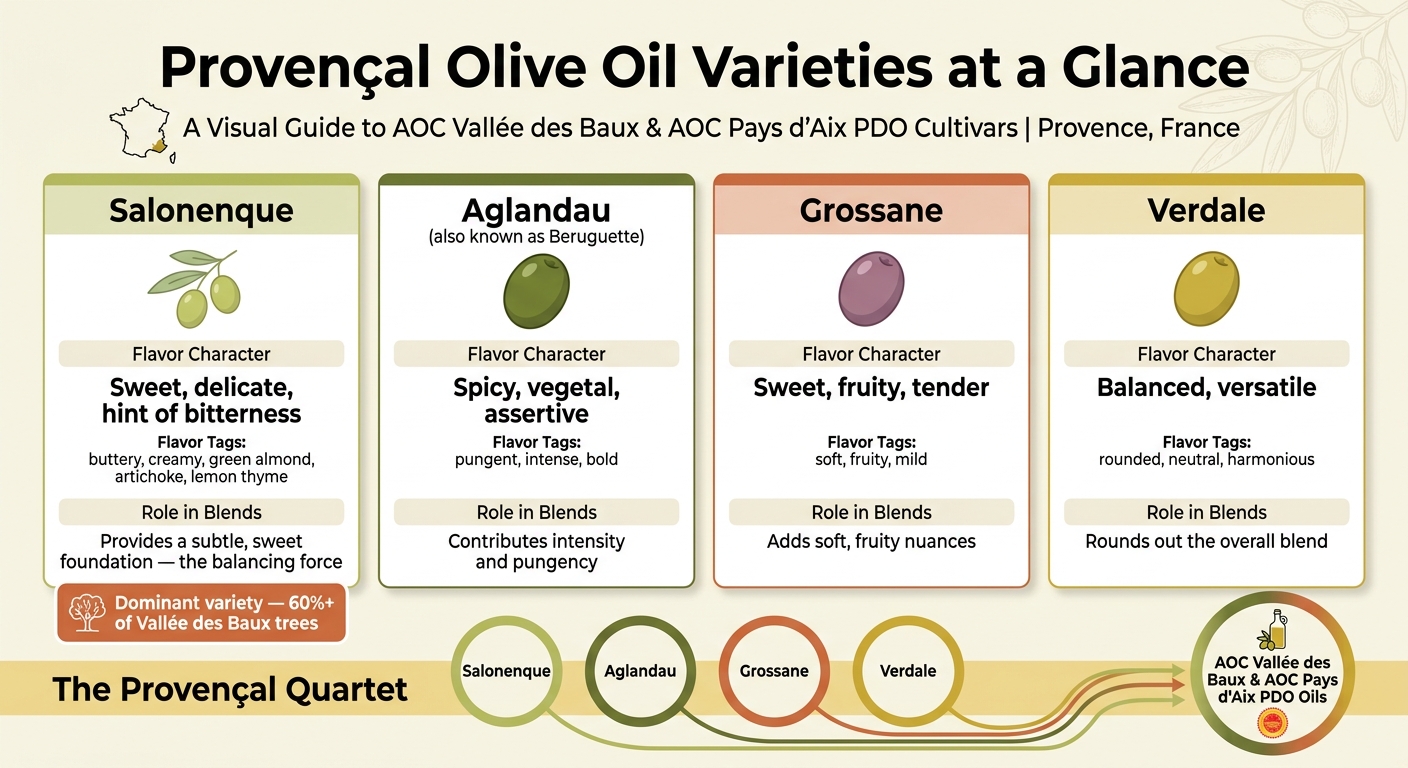 Salonenque vs. Provençal Olive Varieties: Flavor & Role Guide