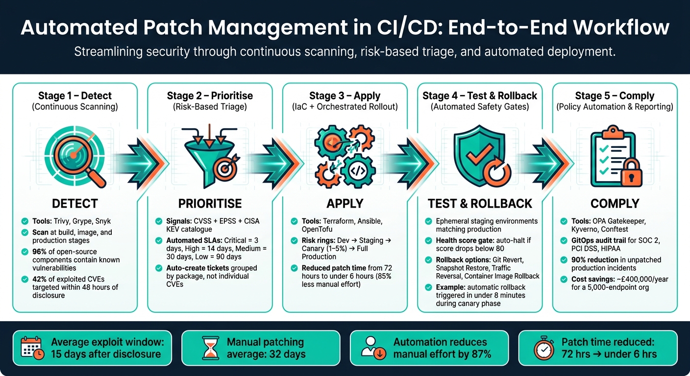 Automated Patch Management in CI/CD: End-to-End Workflow