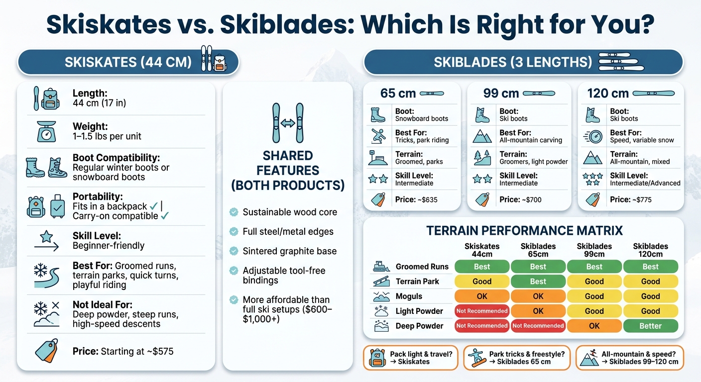 Skiskates vs Skiblades: Full Comparison Guide