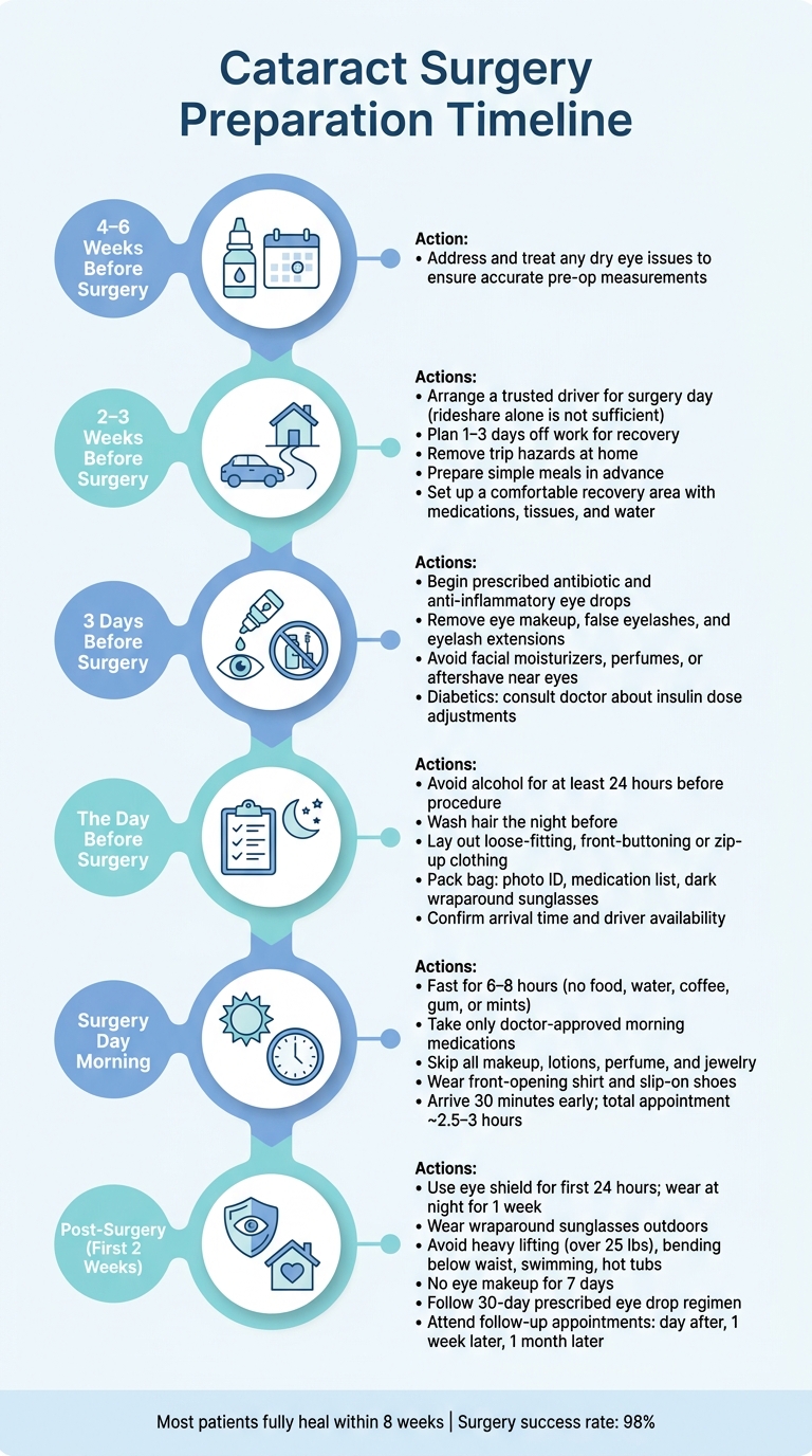 Cataract Surgery Preparation Timeline: Step-by-Step Guide
