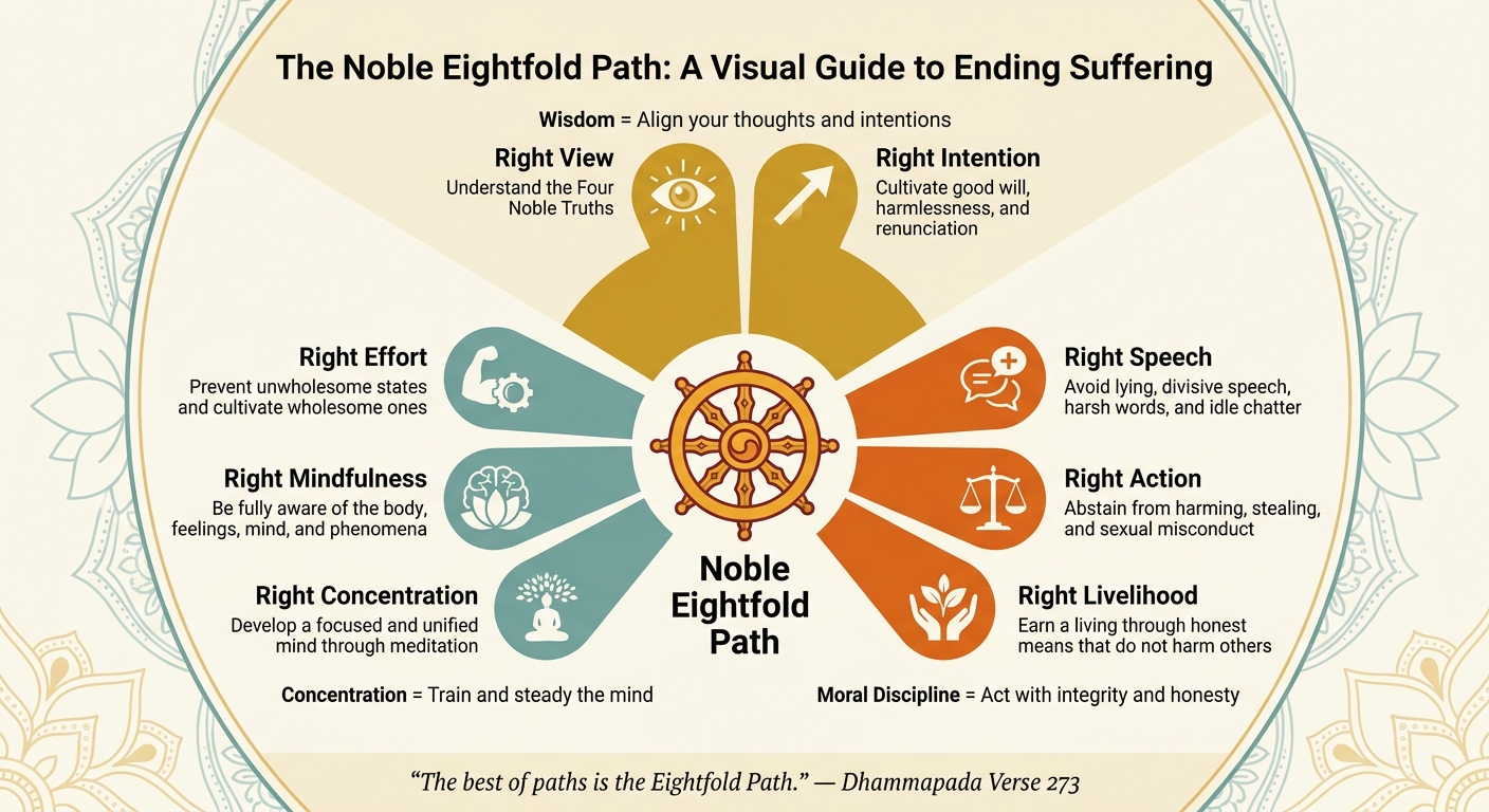 The Noble Eightfold Path: A Visual Guide to Ending Suffering