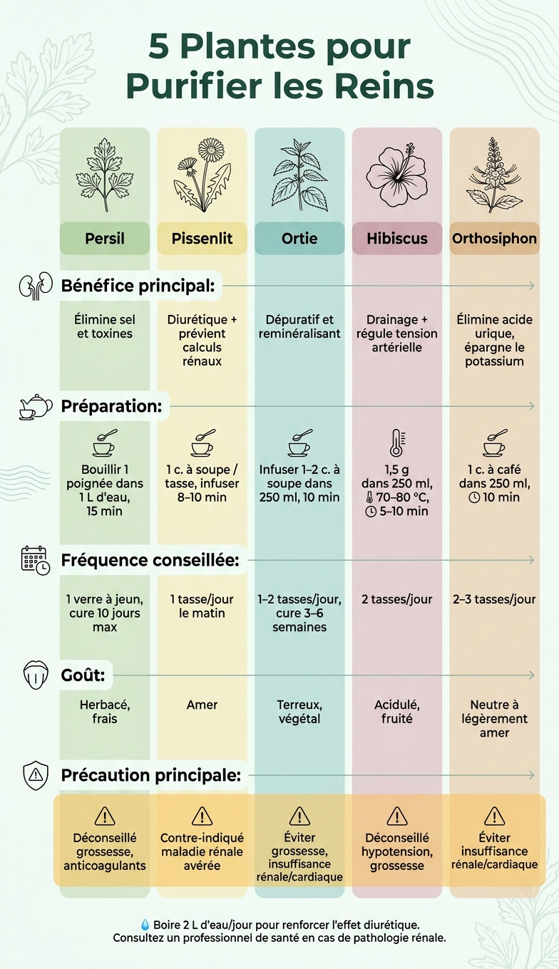 5 Plantes pour Purifier les Reins : Guide Comparatif
