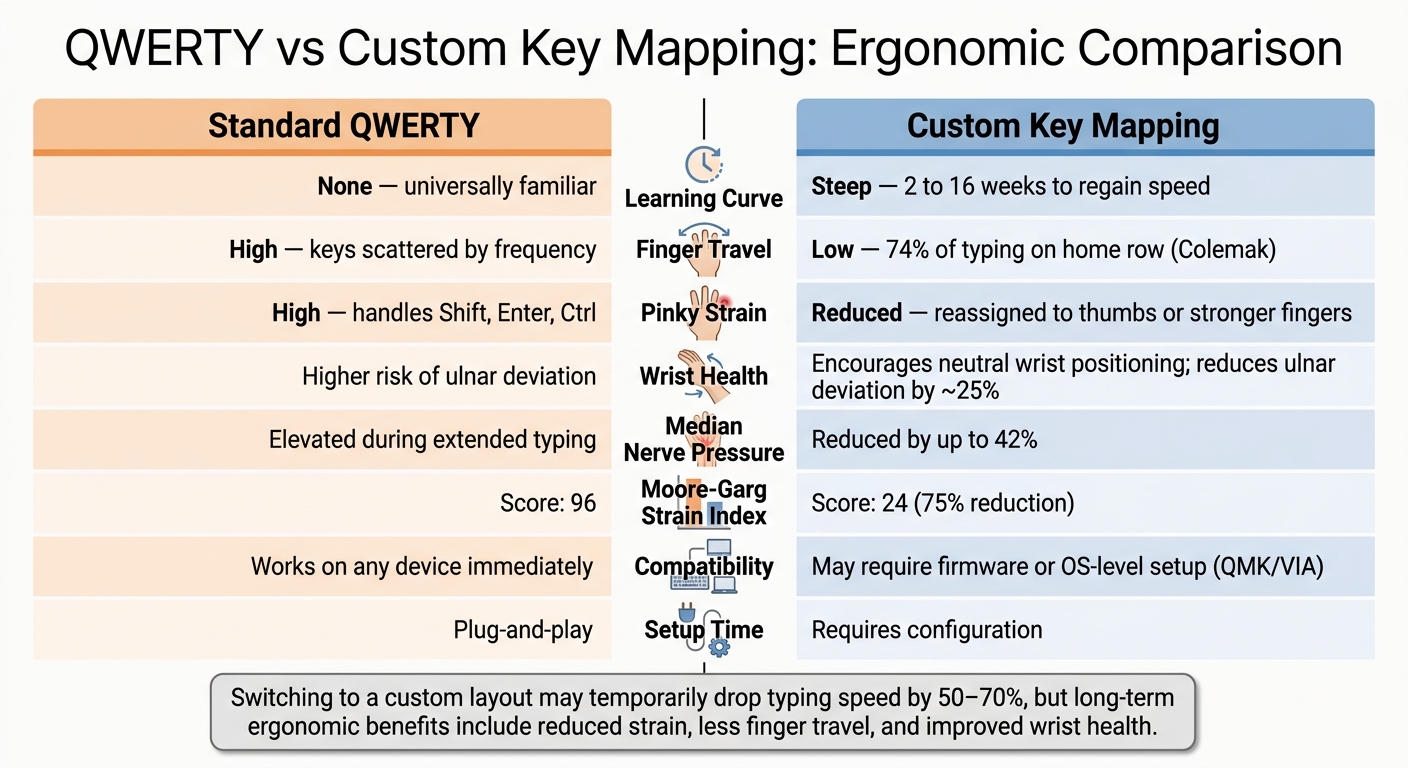 QWERTY vs Custom Key Mapping: Ergonomic Comparison