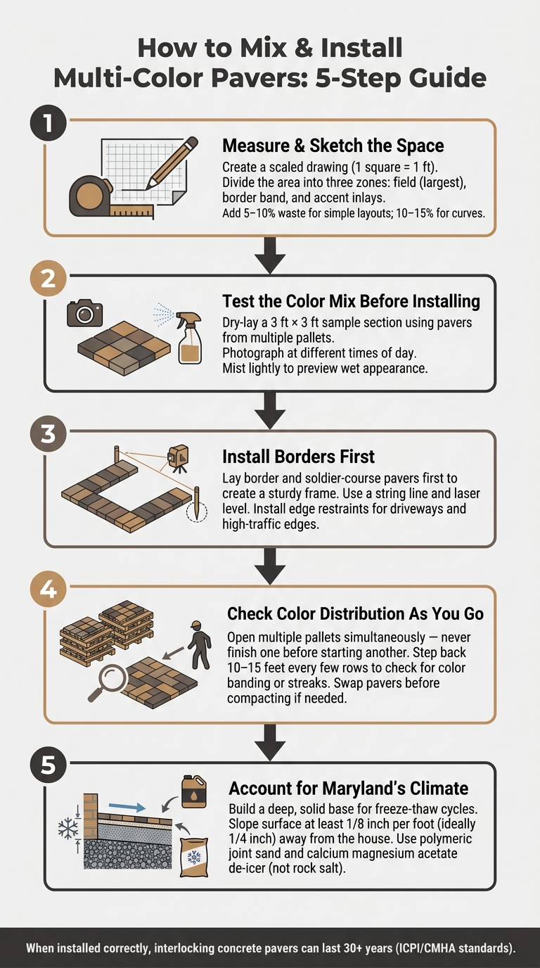 How to Mix & Install Multi-Color Pavers: 5-Step Guide