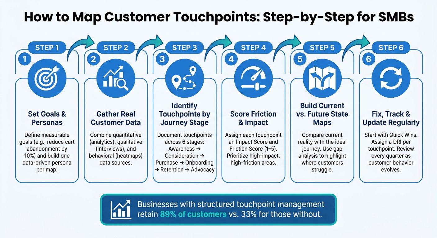 Customer Touchpoint Mapping: Step-by-Step Guide for SMBs