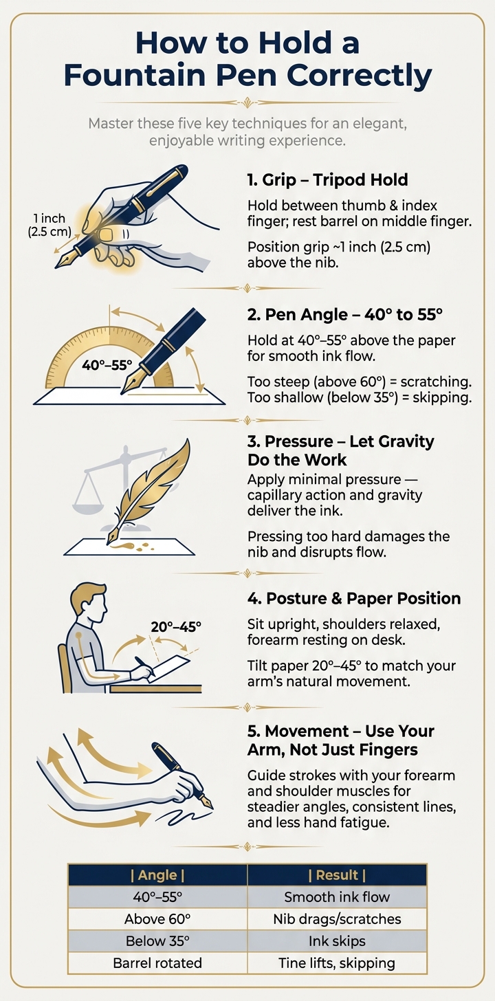 How to Hold a Fountain Pen: 5-Step Technique Guide