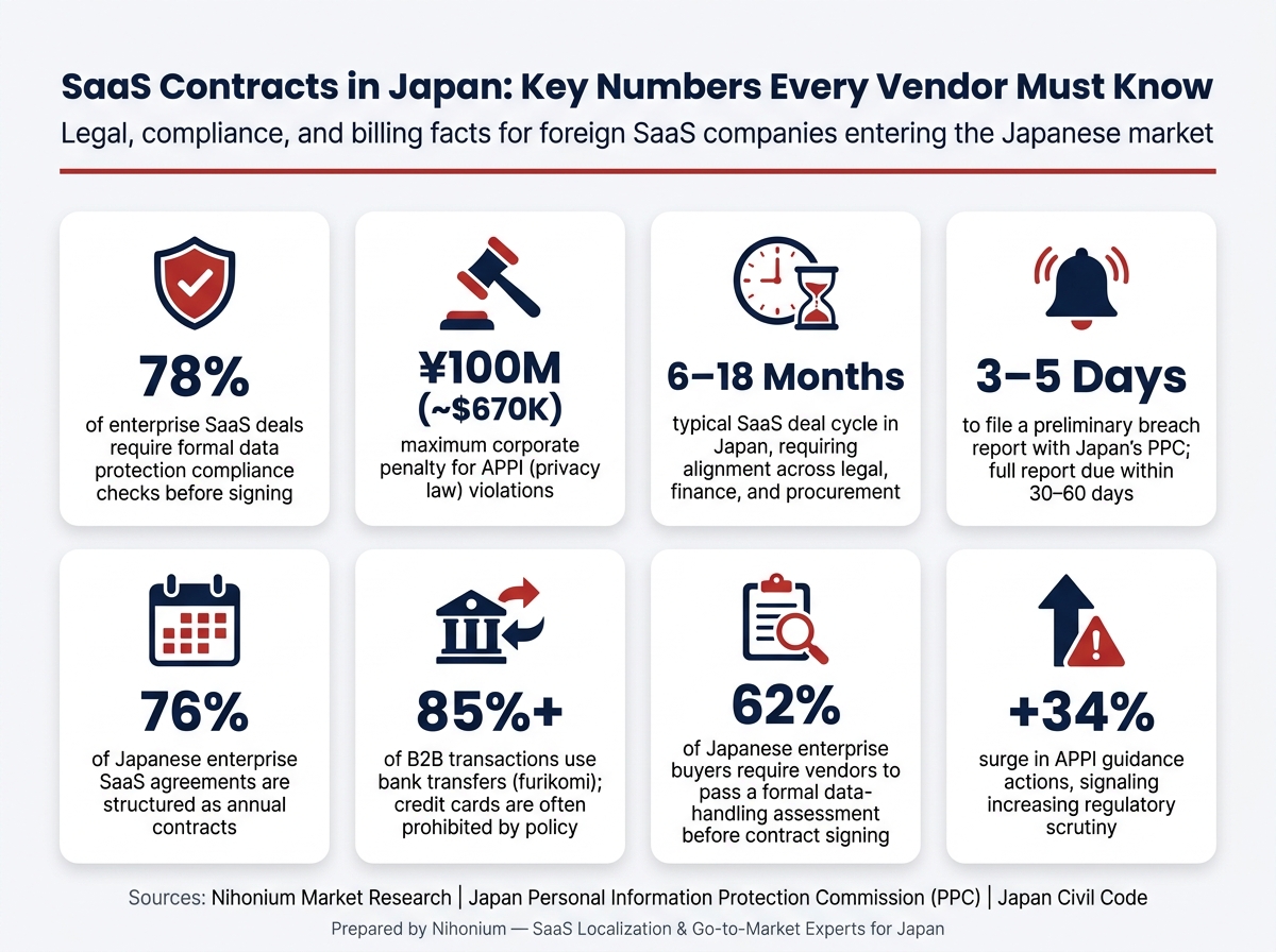 SaaS Contracts in Japan: Key Legal Stats & Compliance Figures