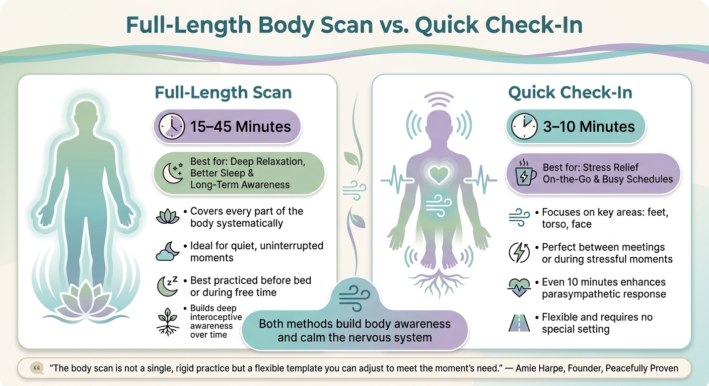 Full-Length Body Scan vs. Quick Check-In: Which Practice Is Right for You?