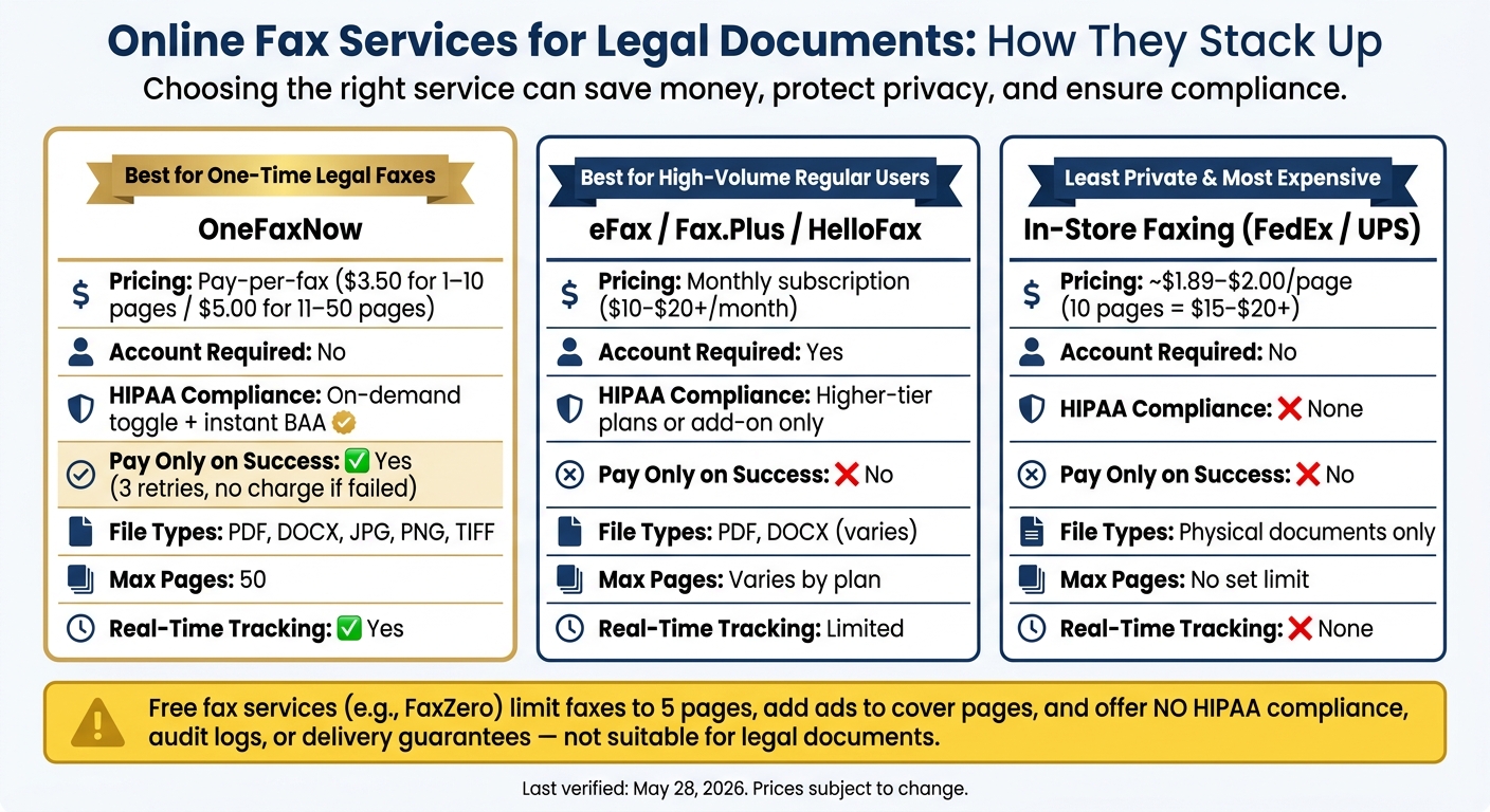 OneFaxNow vs. Other Online Fax Services for Legal Documents