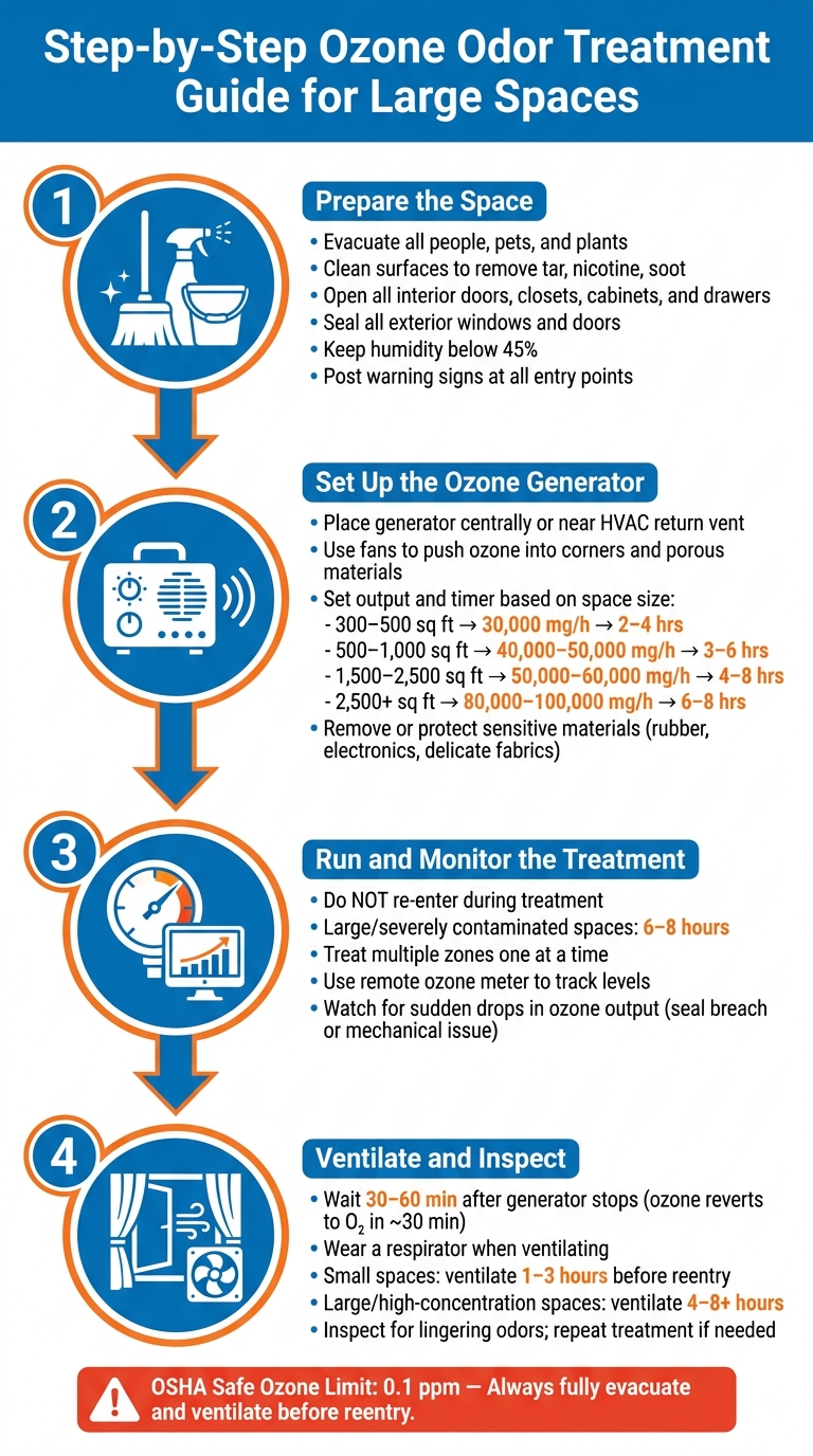 Step-by-Step Ozone Odor Treatment Guide for Large Spaces