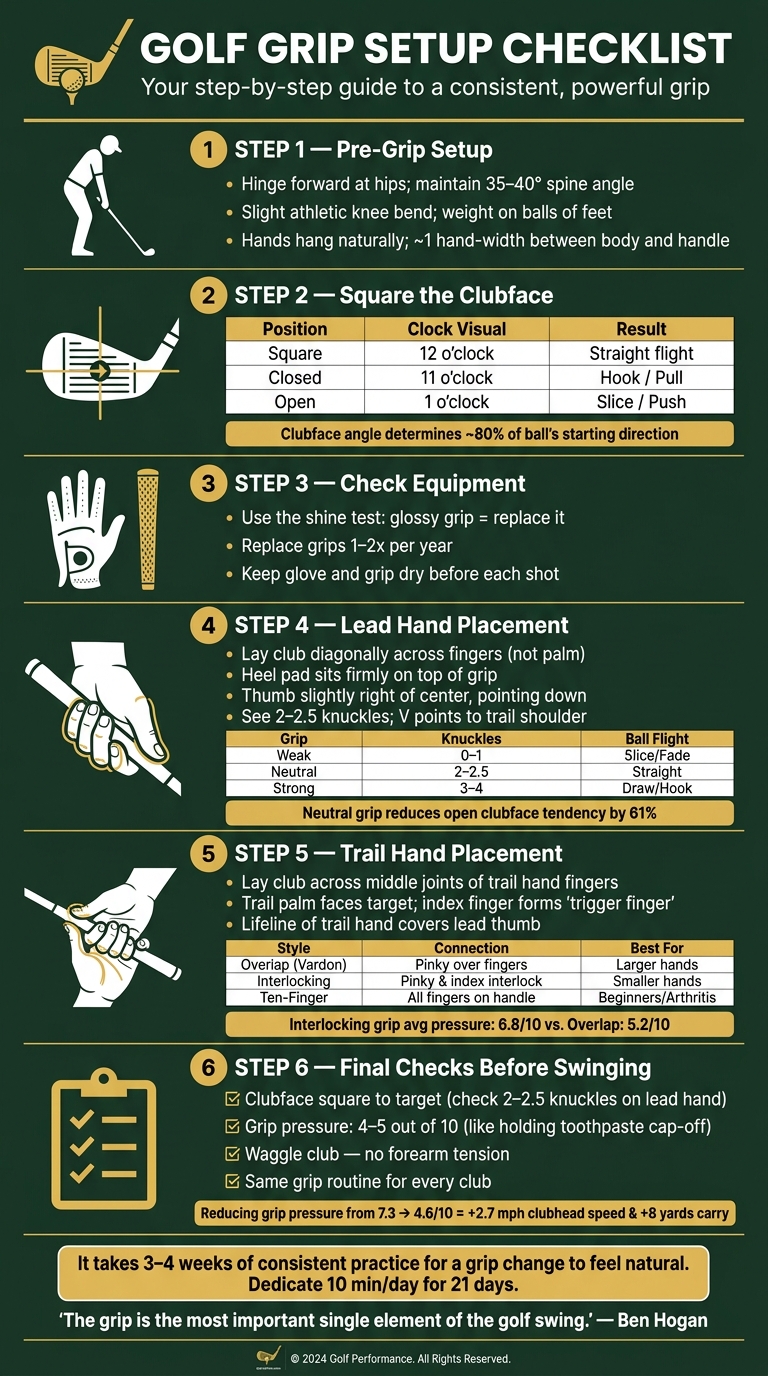 Golf Grip Setup Checklist: Step-by-Step Guide