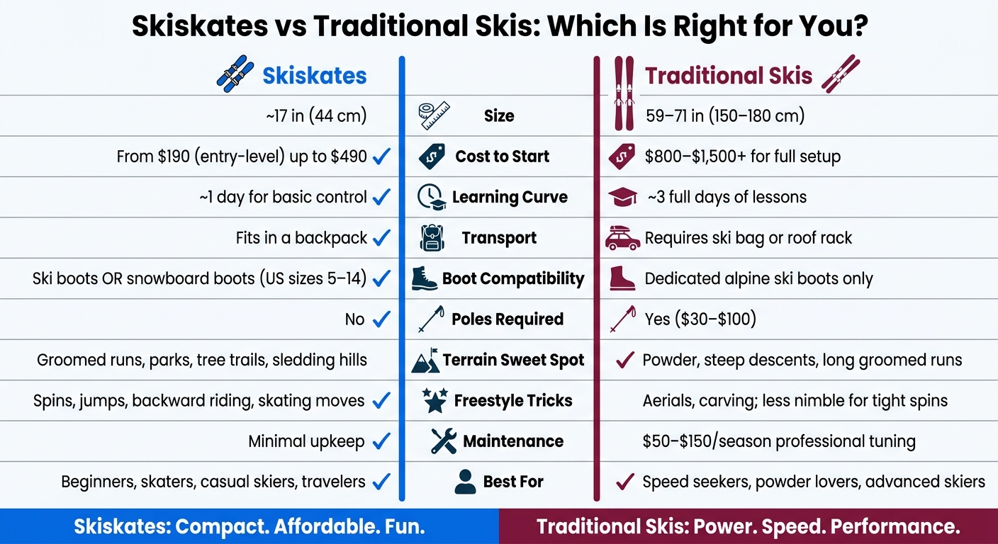 Skiskates vs Traditional Skis: Full Comparison Guide