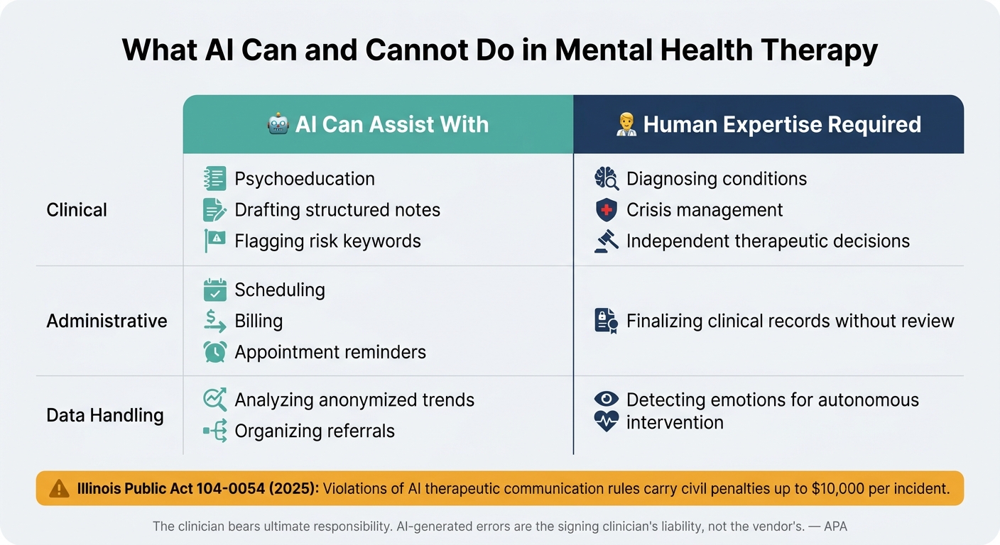 What AI Can and Cannot Do in Mental Health Therapy